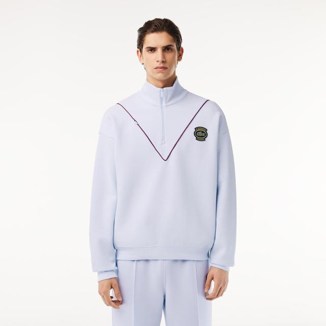 Men's Loose Fit Zip Neck Piqué Sweatshirt Product Image