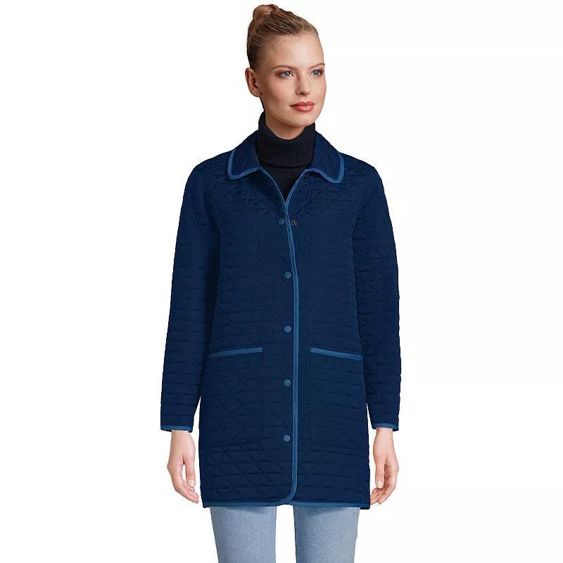 Petite Lands End Insulated Primaloft Eco Reversible Coat, Womens Product Image