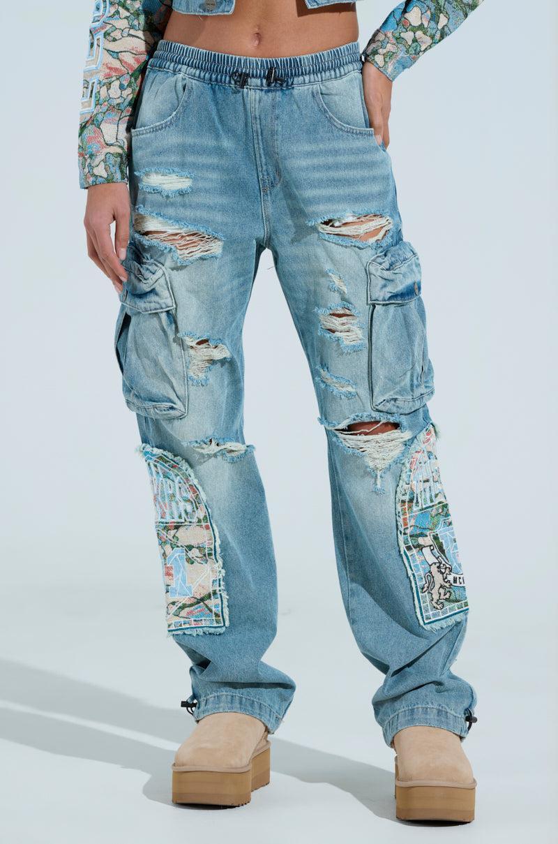 OUT OF THIS WORLD DENIM JOGGER Product Image