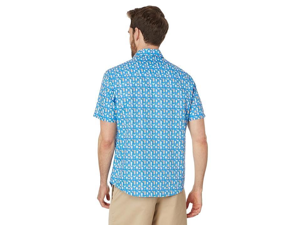 Johnston & Murphy Short Sleeve Cocktail Print Shirt Men's Clothing Product Image