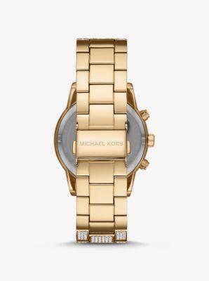 Oversized Pavé Logo -Tone Watch Product Image