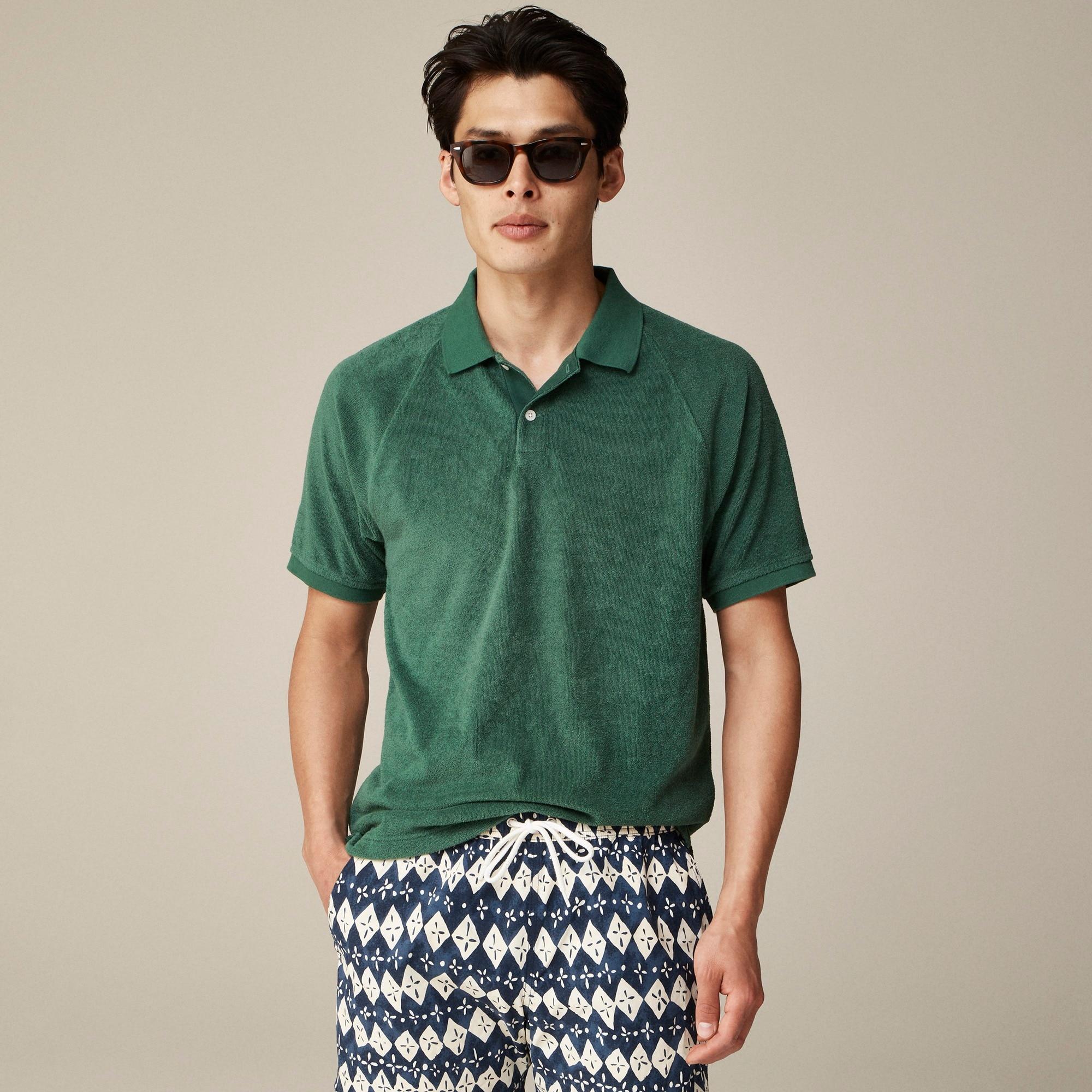 Terry cloth polo shirt Product Image