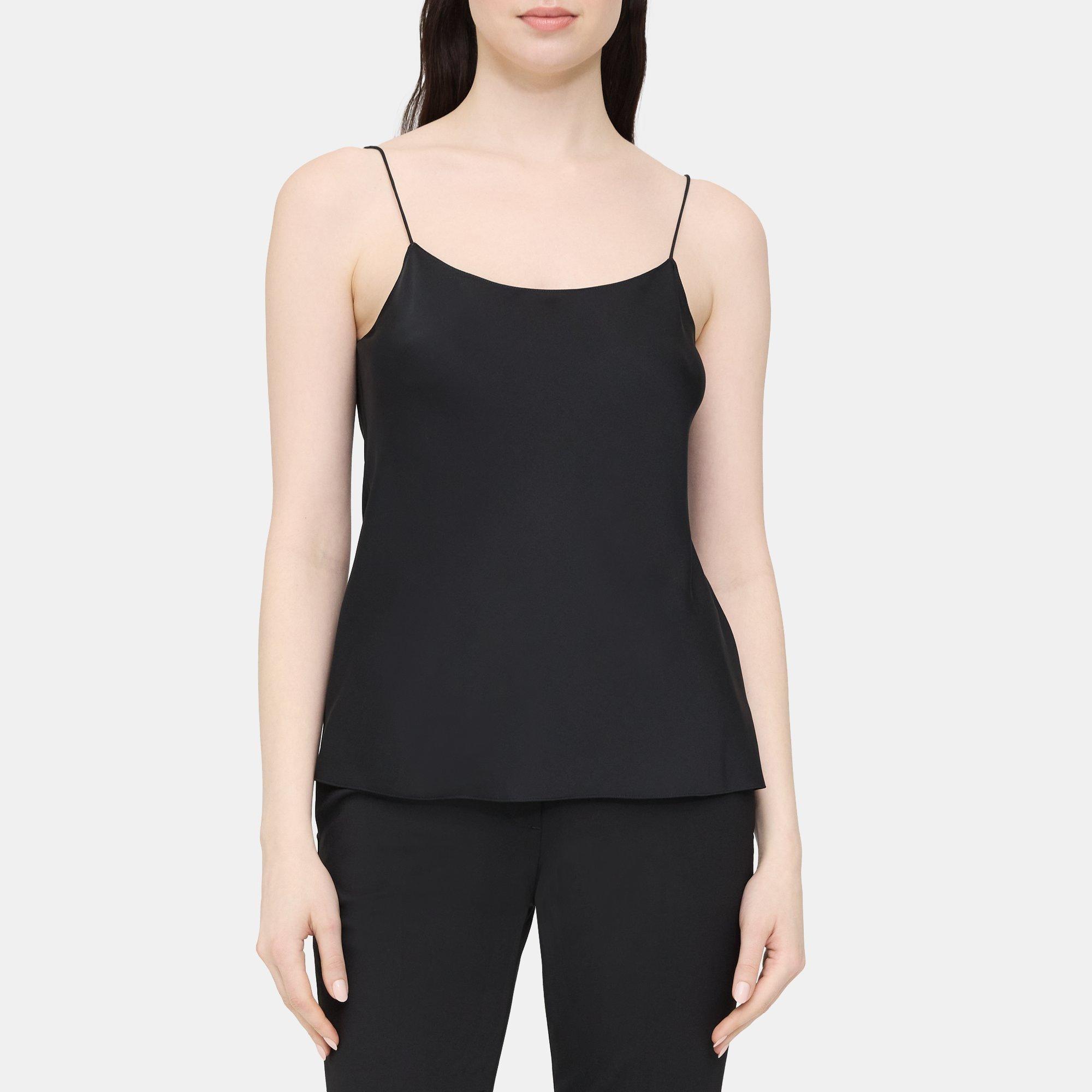 Stretch Silk Teah Top | Theory Outlet Product Image