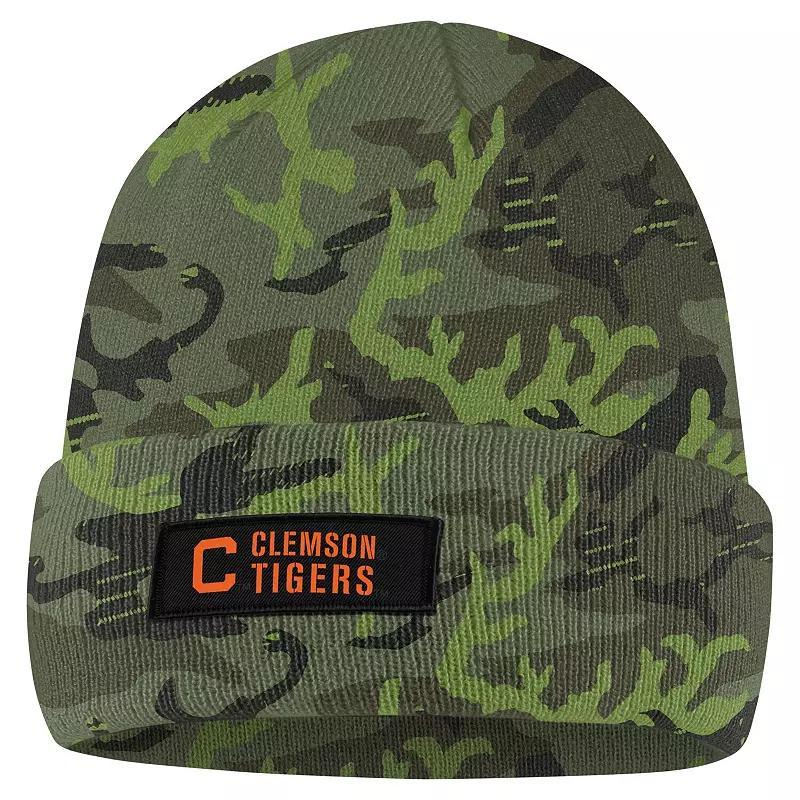 Mens Nike Camo Clemson Tigers Military Pack Cuffed Knit Hat Product Image