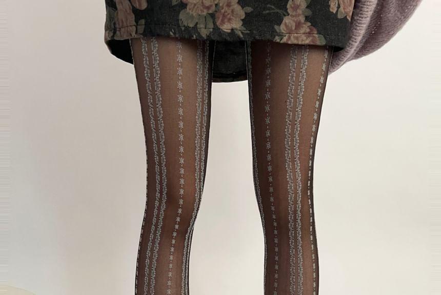 Patterned Sheer Tights Product Image