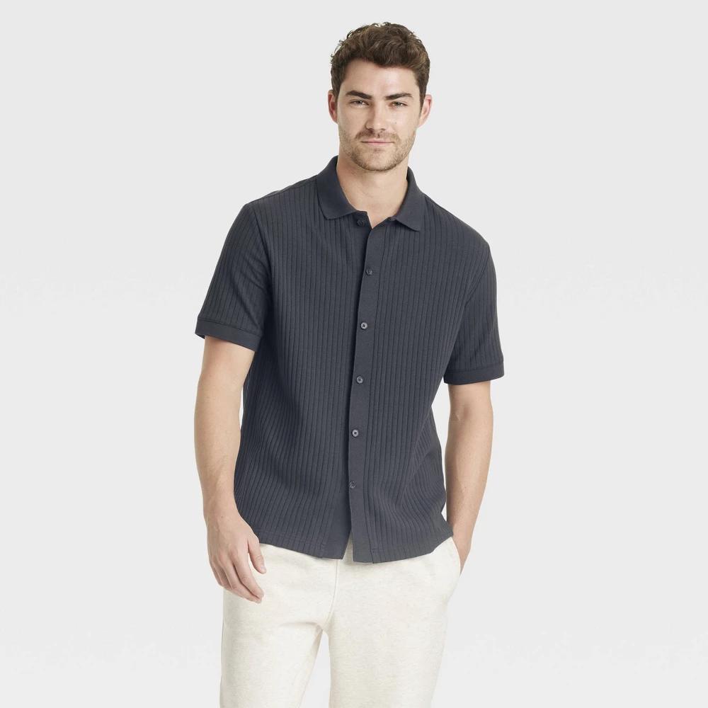 Mens Full Button Polo Shirt - Goodfellow & Co M Product Image