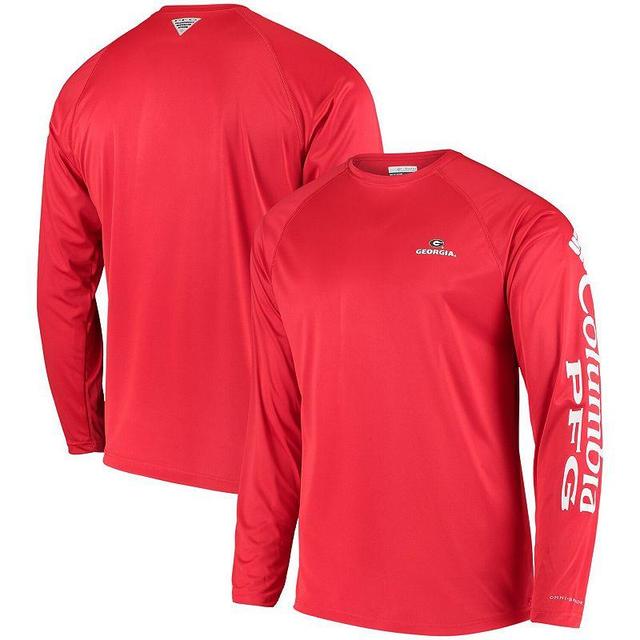 Mens Columbia PFG Georgia Bulldogs Terminal Tackle Omni-Shade Long Sleeve T-Shirt Product Image