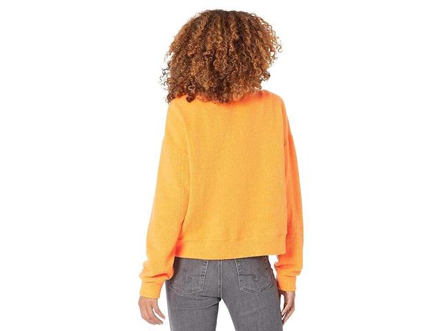 MONROW Teddy Fleece 1/2 Zip (Mango) Women's Clothing Product Image