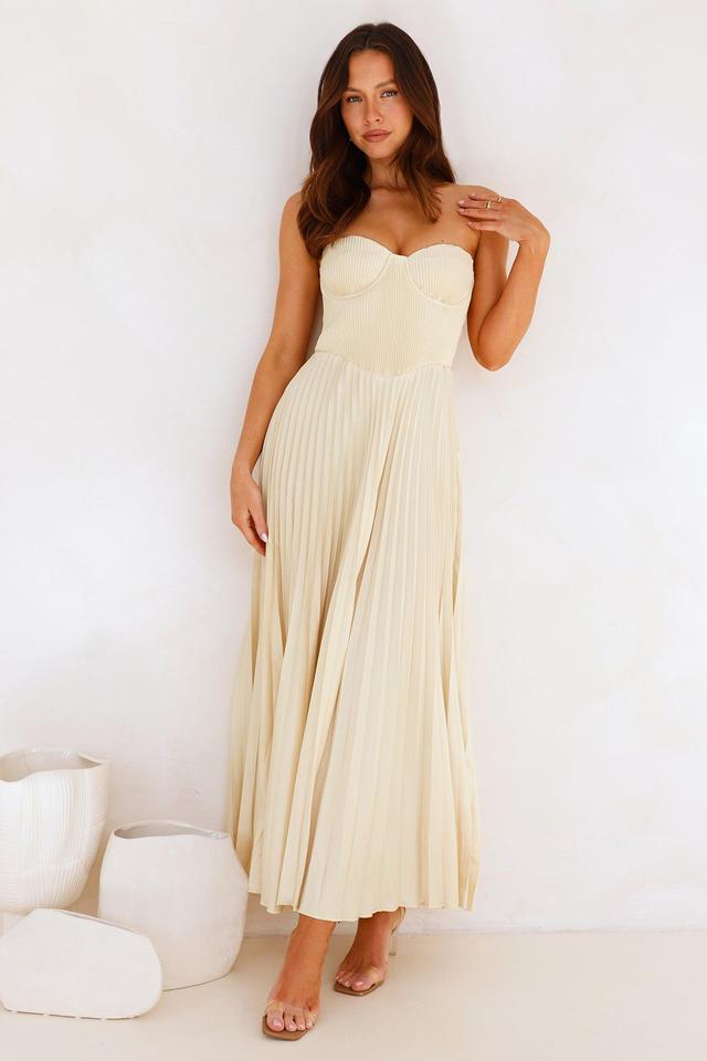 Sunflower Serenity Plisse Maxi Dress Yellow Product Image