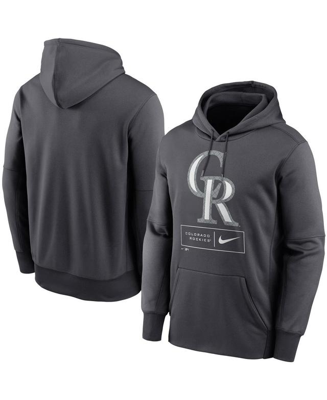 Mens Nike Anthracite Colorado Rockies Season Pattern Pullover Hoodie Product Image