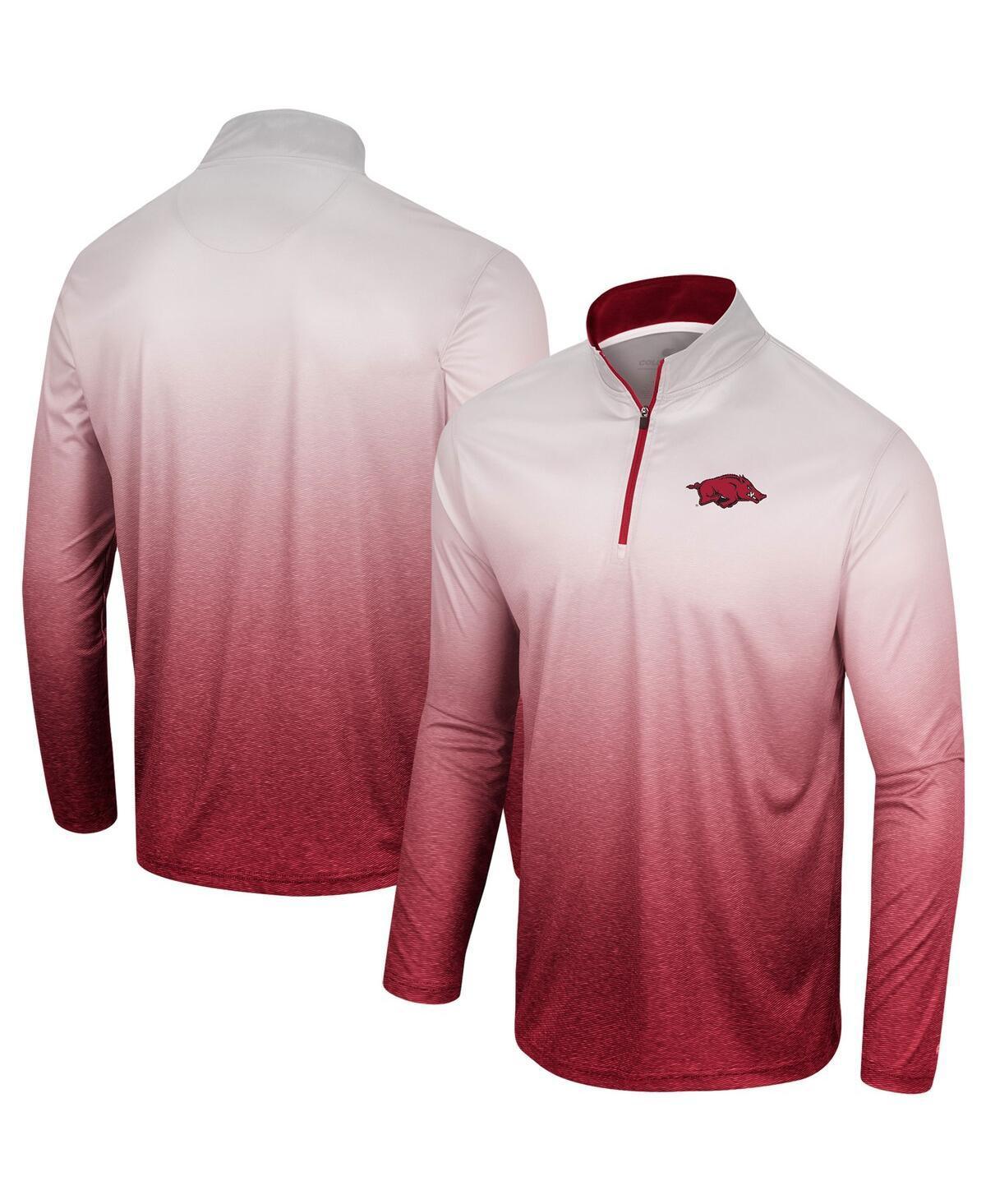 Mens Colosseum /Cardinal Arkansas Razorbacks Laws of Physics Quarter-Zip Windshirt Product Image