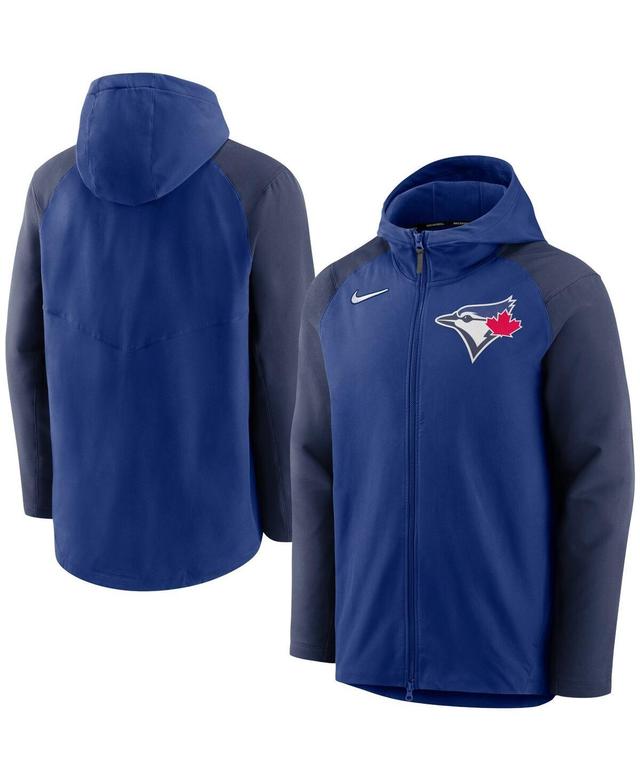 NIKE Men's  Royal, Navy Toronto Blue Jays Authentic Collection Performance Raglan Full-zip Hoodie In Royal,navy Product Image