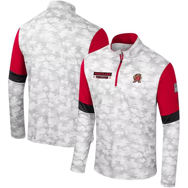 Mens Colosseum  Camo Maryland Terrapins OHT Military Appreciation Tomahawk Quarter-Zip Windshirt Product Image