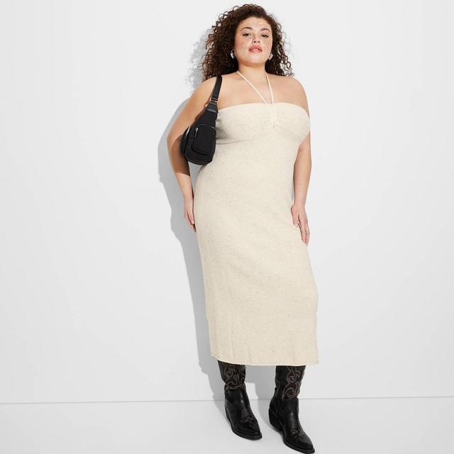 Womens Tube Midi Sweater Dress - Wild Fable Off-White 4X Product Image