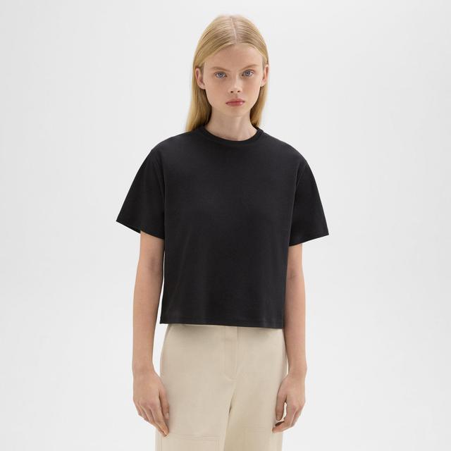 Cotton Jersey Boxy Tee | Theory Product Image