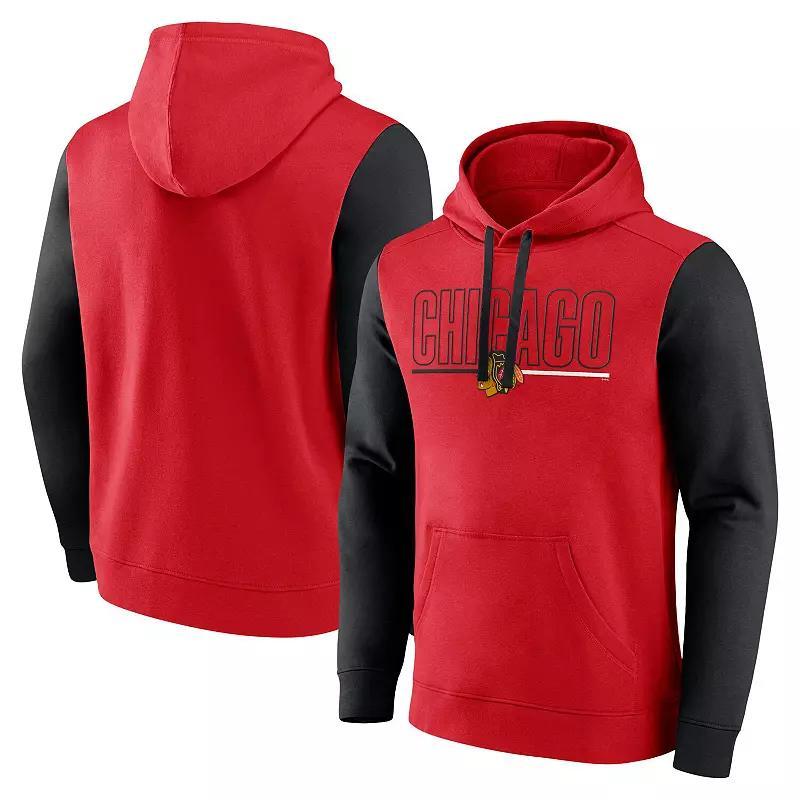 Mens Chicago Blackhawks Deliver Fleece Pullover Hoodie Product Image