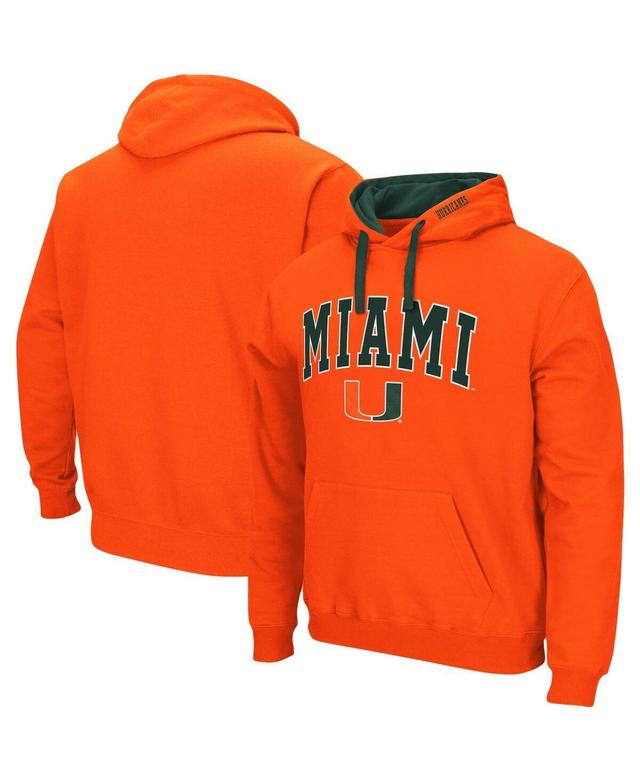 Mens Colosseum Orange Miami Hurricanes Big and Tall Arch & Logo 2.0 Pullover Hoodie Product Image