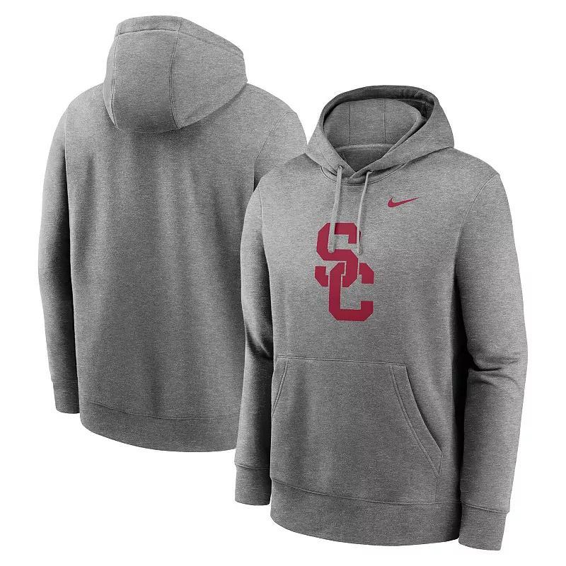 Nike Mens Heather Gray Usc Trojans Primetime Evergreen Club Fleece Pullover Hoodie Product Image