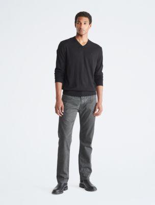 Extra Fine Merino Wool Blend V-Neck Sweater Product Image