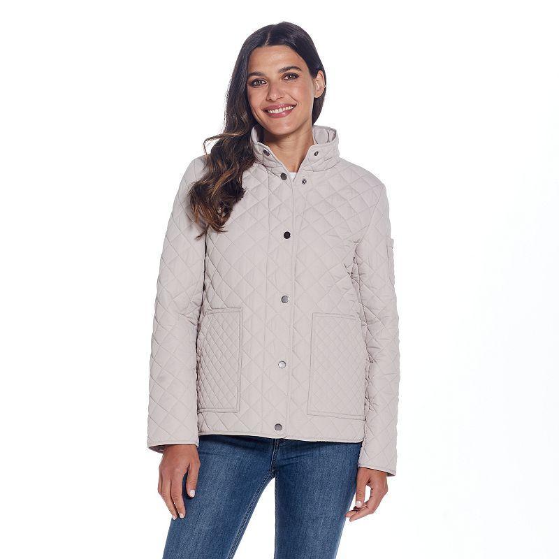 Oatmeal Diamond-Quilted Barn Jacket - Women & Plus Product Image