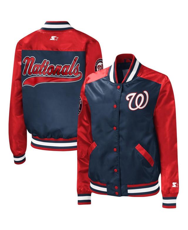 Womens Starter Washington Nationals The Legend Full-Snap Jacket Blue Product Image