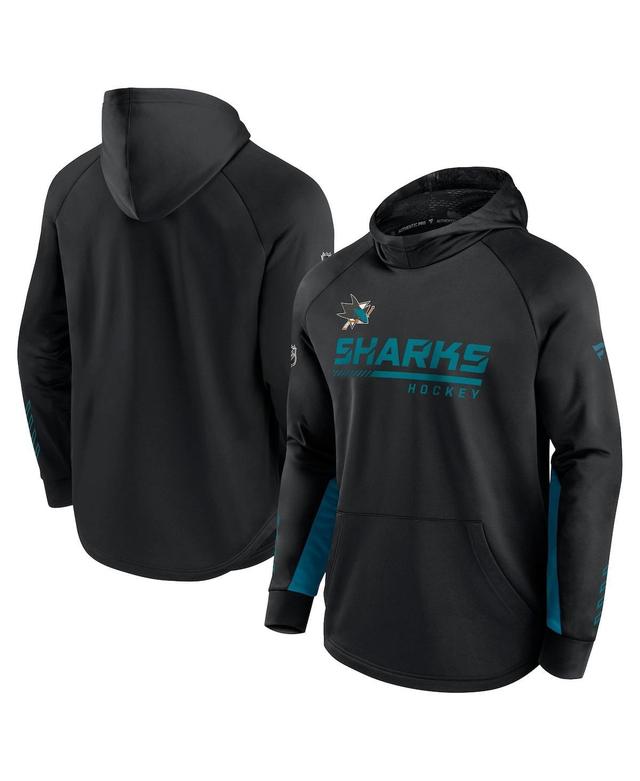 Mens Fanatics Black San Jose Sharks Authentic Pro Locker Room Raglan Pullover Hoodie Product Image