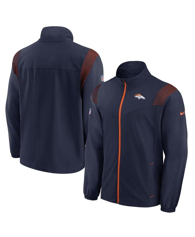 Nike Mens Navy Denver Broncos Sideline Woven Logo Full-Zip Jacket - Navy Product Image