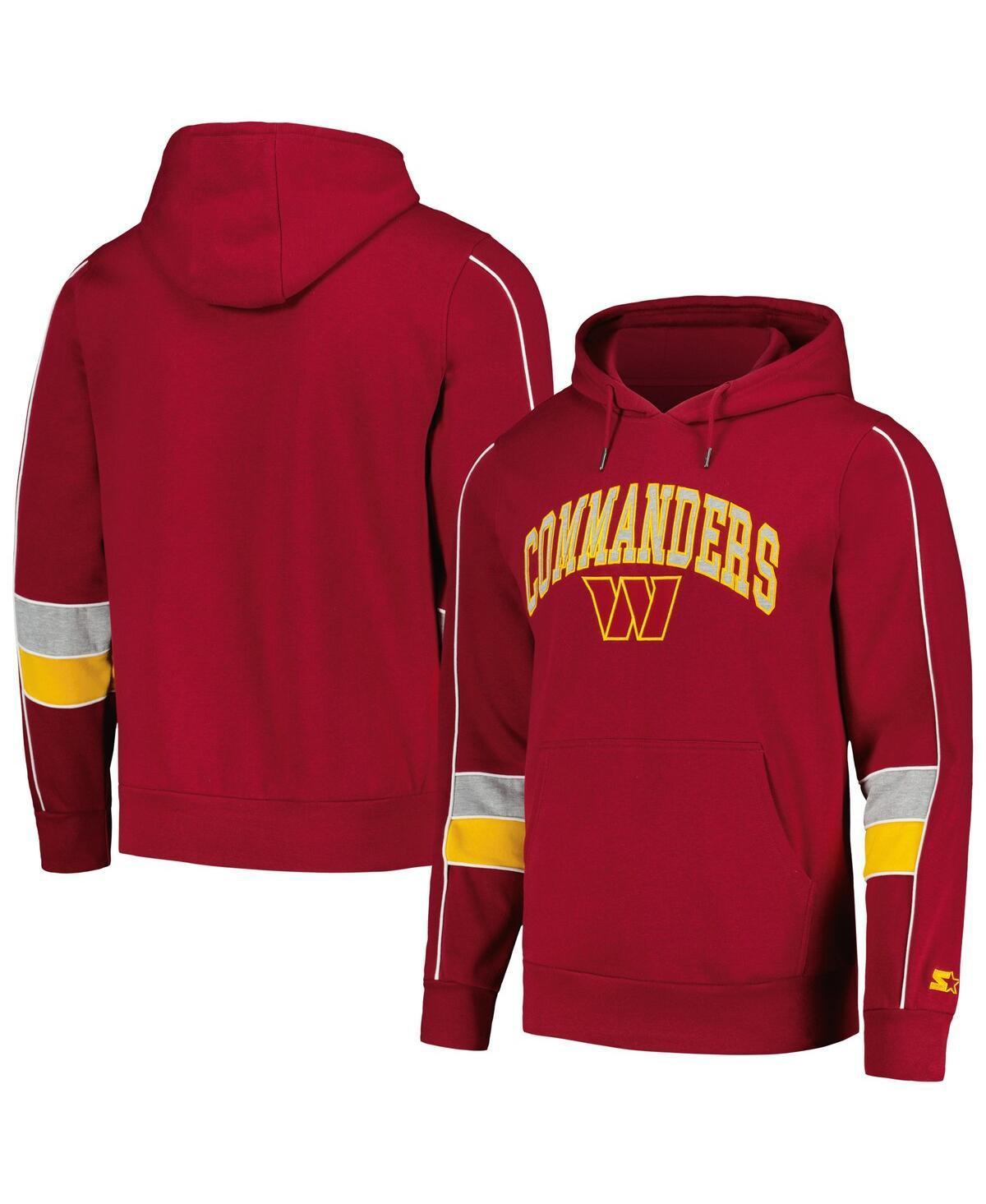 Mens Starter Burgundy Washington Commanders Captain Pullover Hoodie Product Image