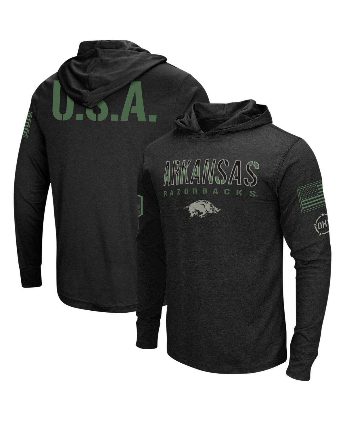 Mens Colosseum Black West Virginia Mountaineers Big and Tall Oht Military-Inspired Appreciation Tango Long Sleeve Hoodie T-shirt Product Image