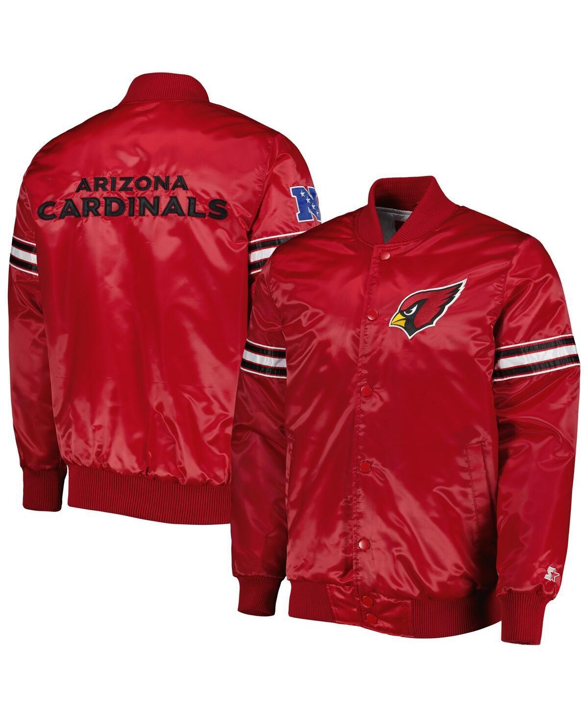 Mens Starter Cardinal Arizona Cardinals The Pick and Roll Full-Snap Jacket Product Image