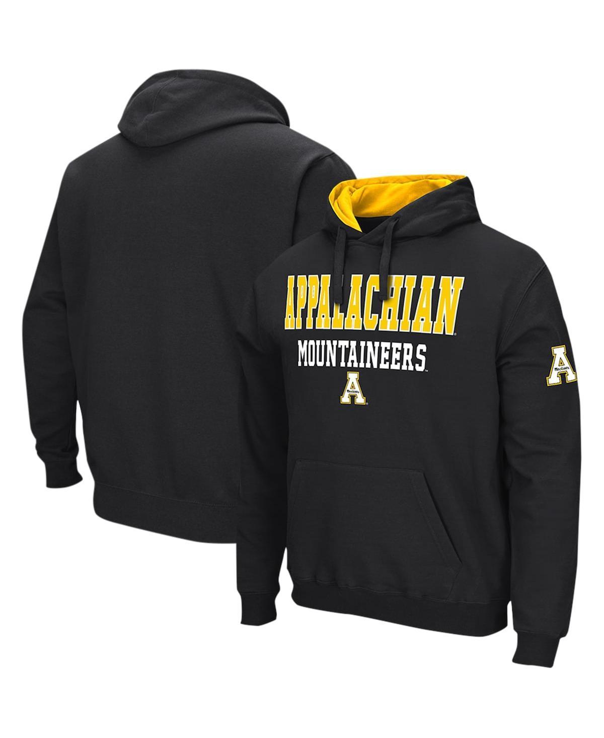 Mens Colosseum Black Appalachian State Mountaineers Sunrise Pullover Hoodie Product Image