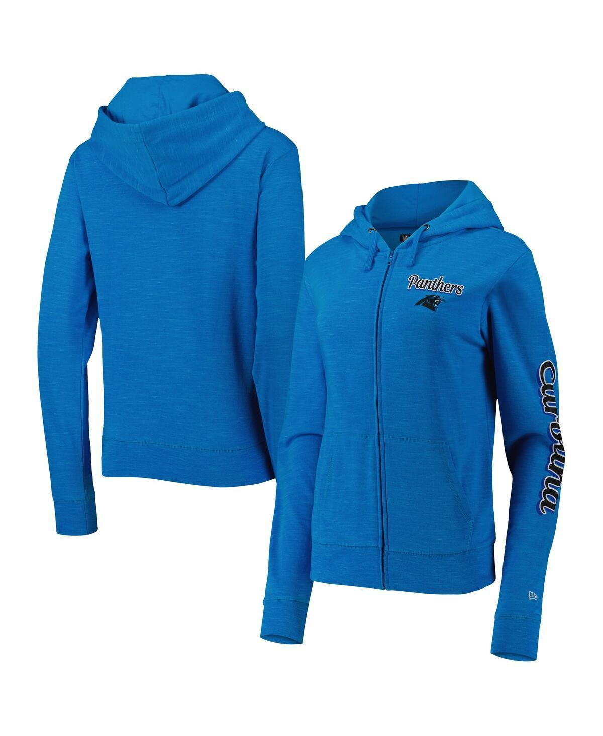 Womens New Era Carolina Panthers Reverse Full-Zip Hoodie Product Image