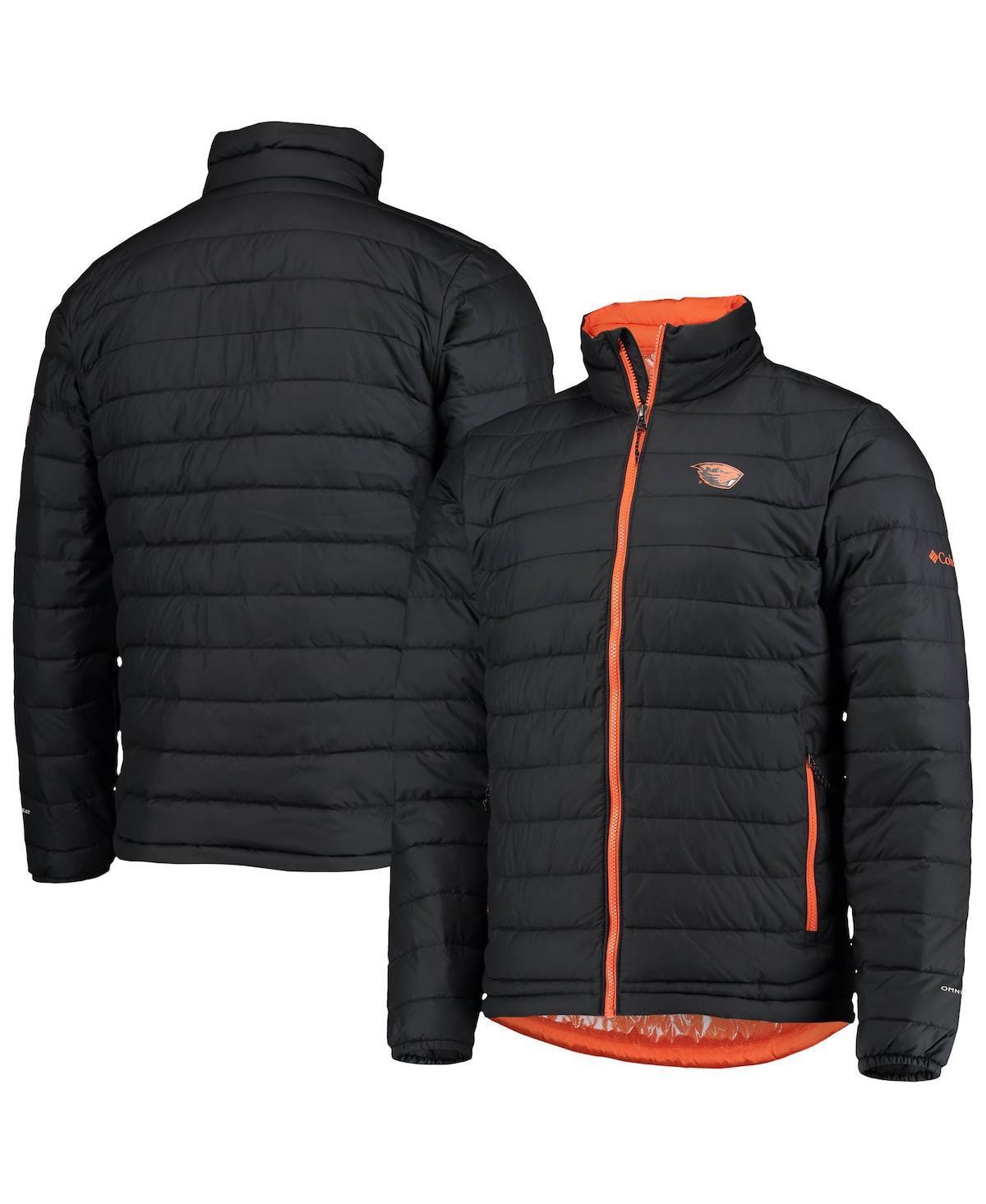 Mens Columbia Black Oregon State Beavers Powder Lite Omni-Heat Reflective Full-Zip Jacket Product Image