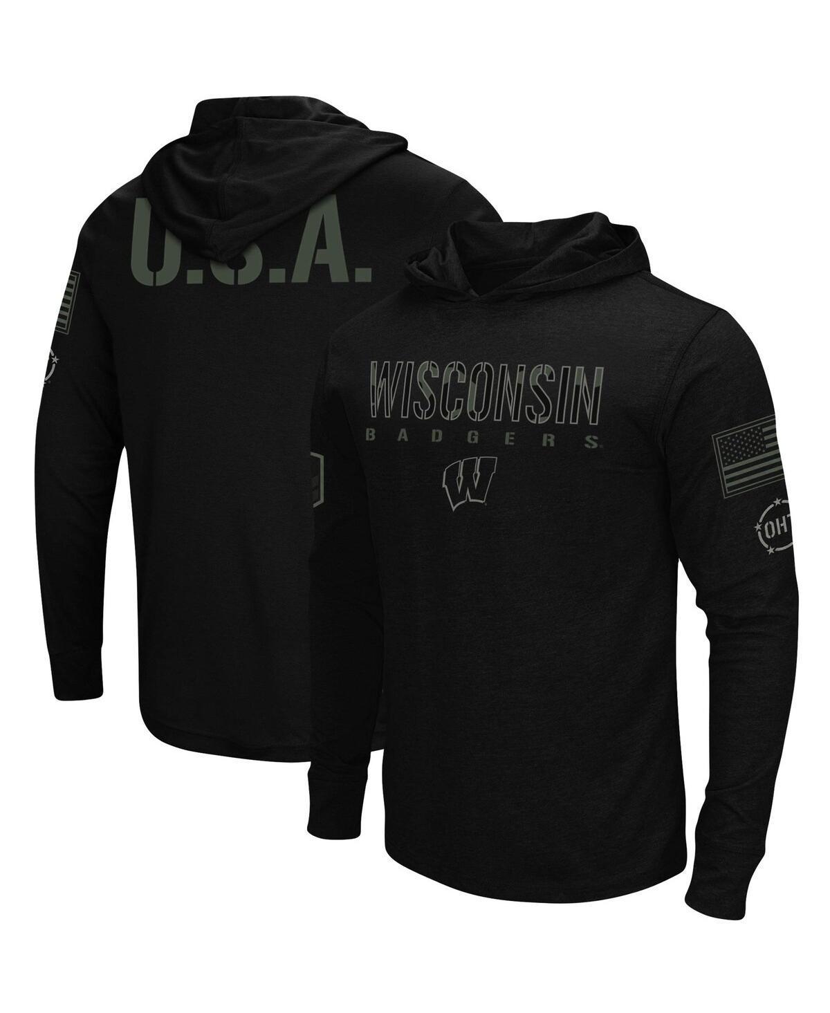 Mens Colosseum Black Navy Midshipmen OHT Military Appreciation Hoodie Long Sleeve T-Shirt Product Image