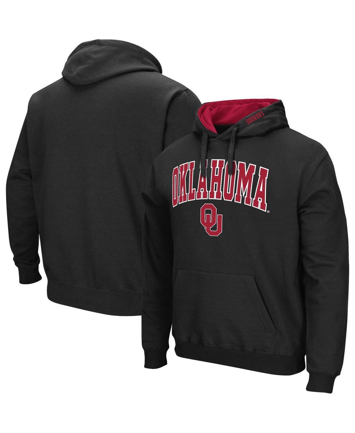 Mens Colosseum Black Oklahoma Sooners Arch & Team Logo 3.0 Pullover Hoodie Product Image