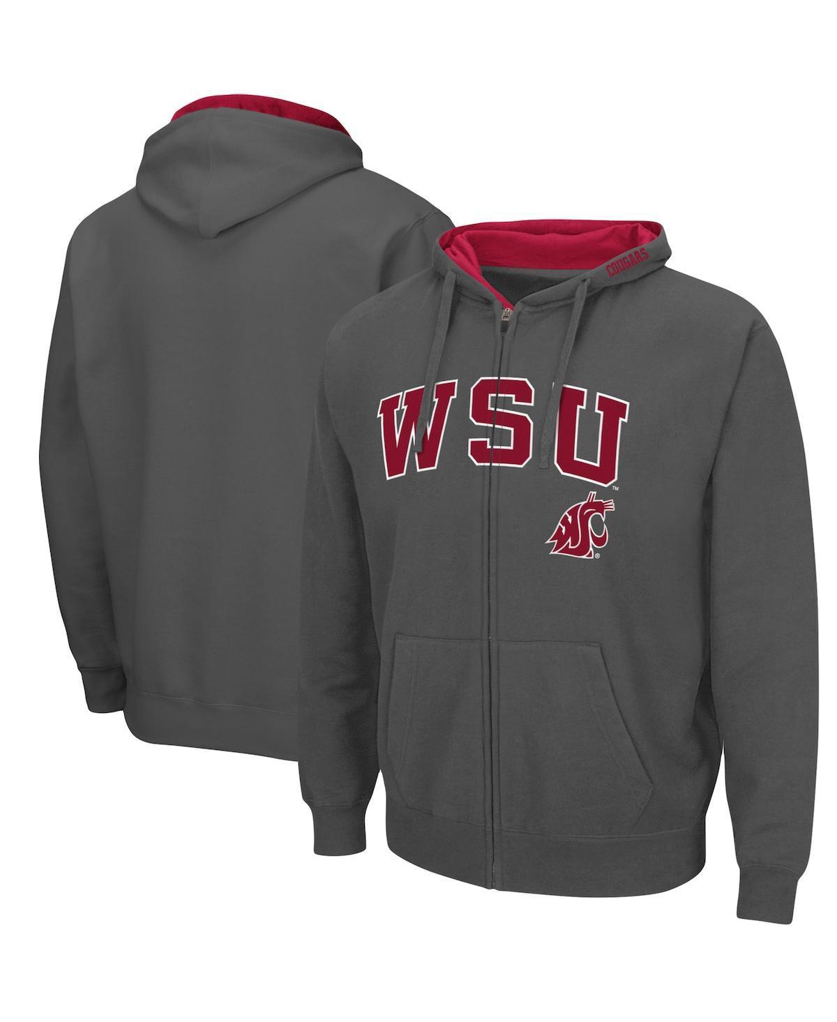 Mens Colosseum Red NC State Wolfpack Arch & Logo 3.0 Full-Zip Hoodie Product Image