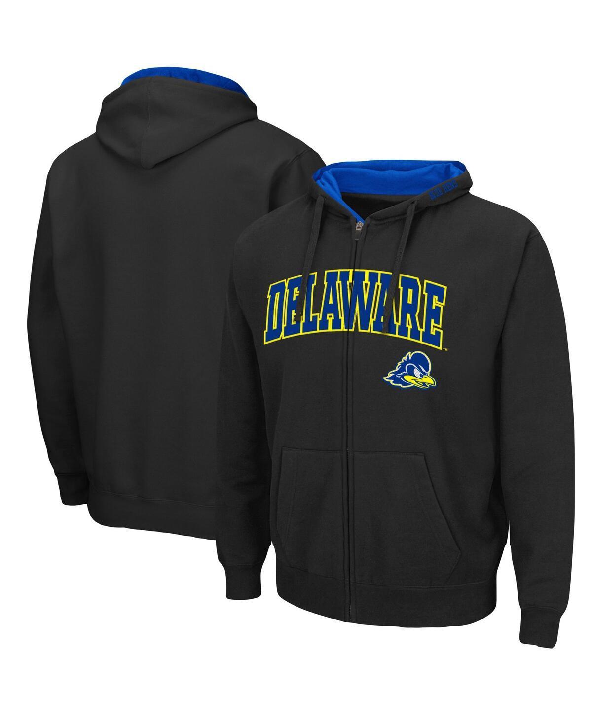 Mens Black Delaware Fightin Blue Hens Arch Logo 3.0 Full-Zip Hoodie Product Image