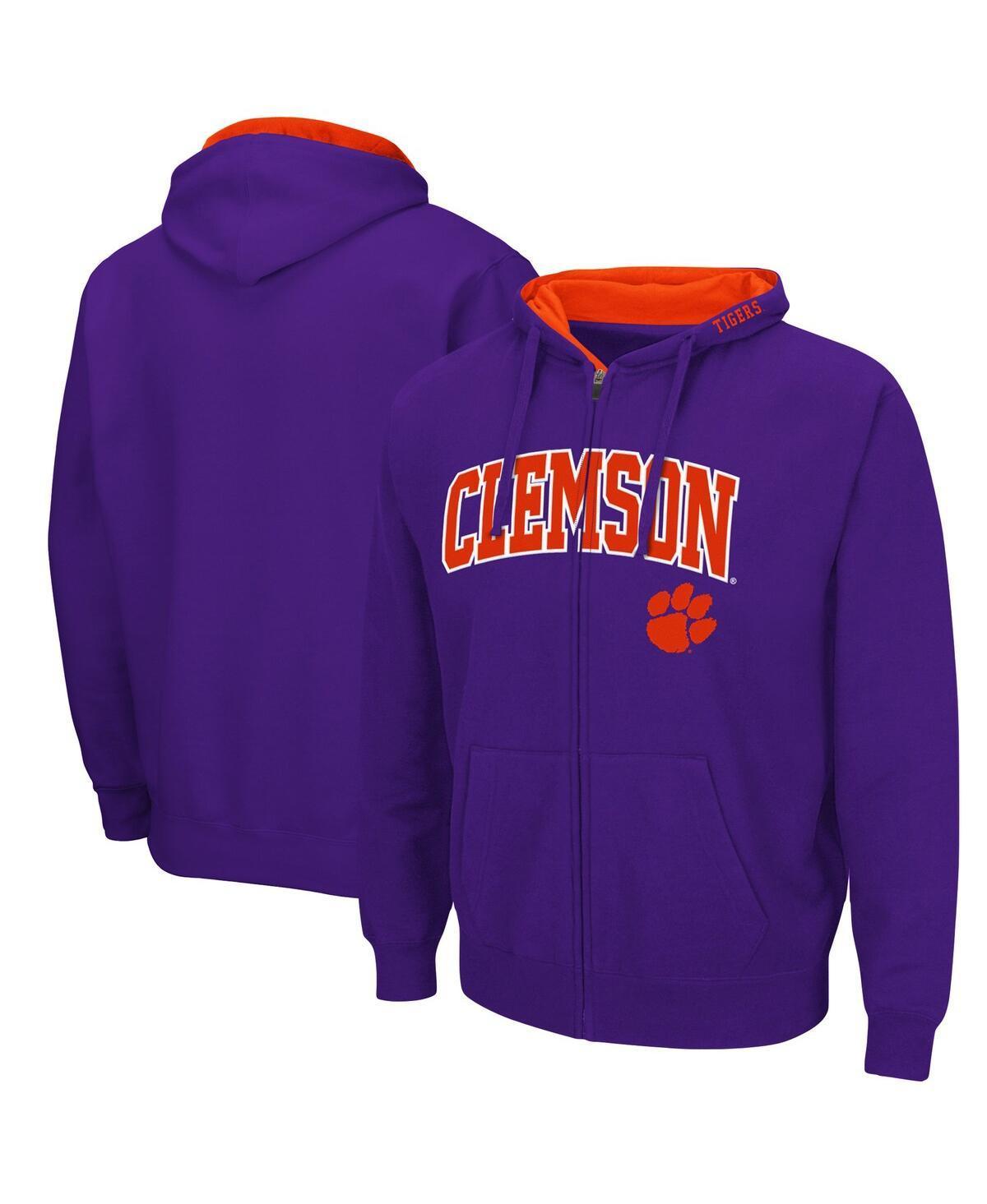 Mens Colosseum LSU Tigers Arch & Logo 3.0 Full-Zip Hoodie Product Image