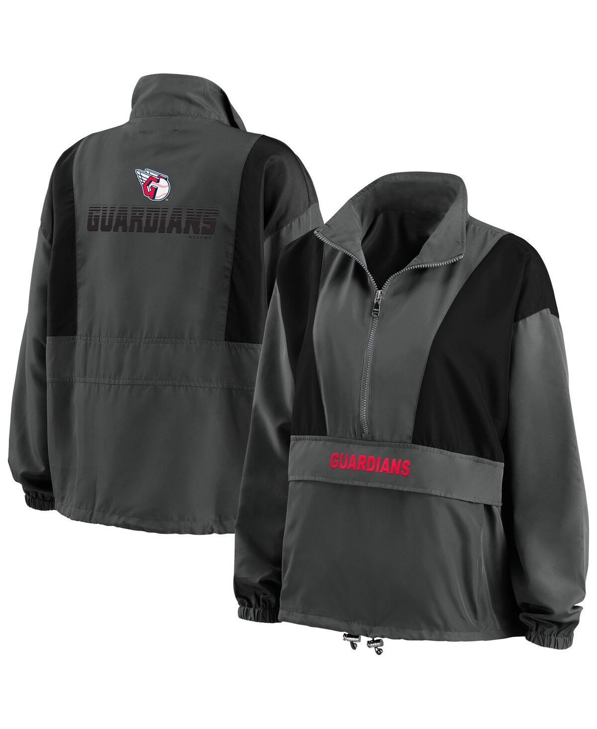 Womens WEAR by Erin Andrews Charcoal Minnesota Twins Packable Half-Zip Jacket Product Image