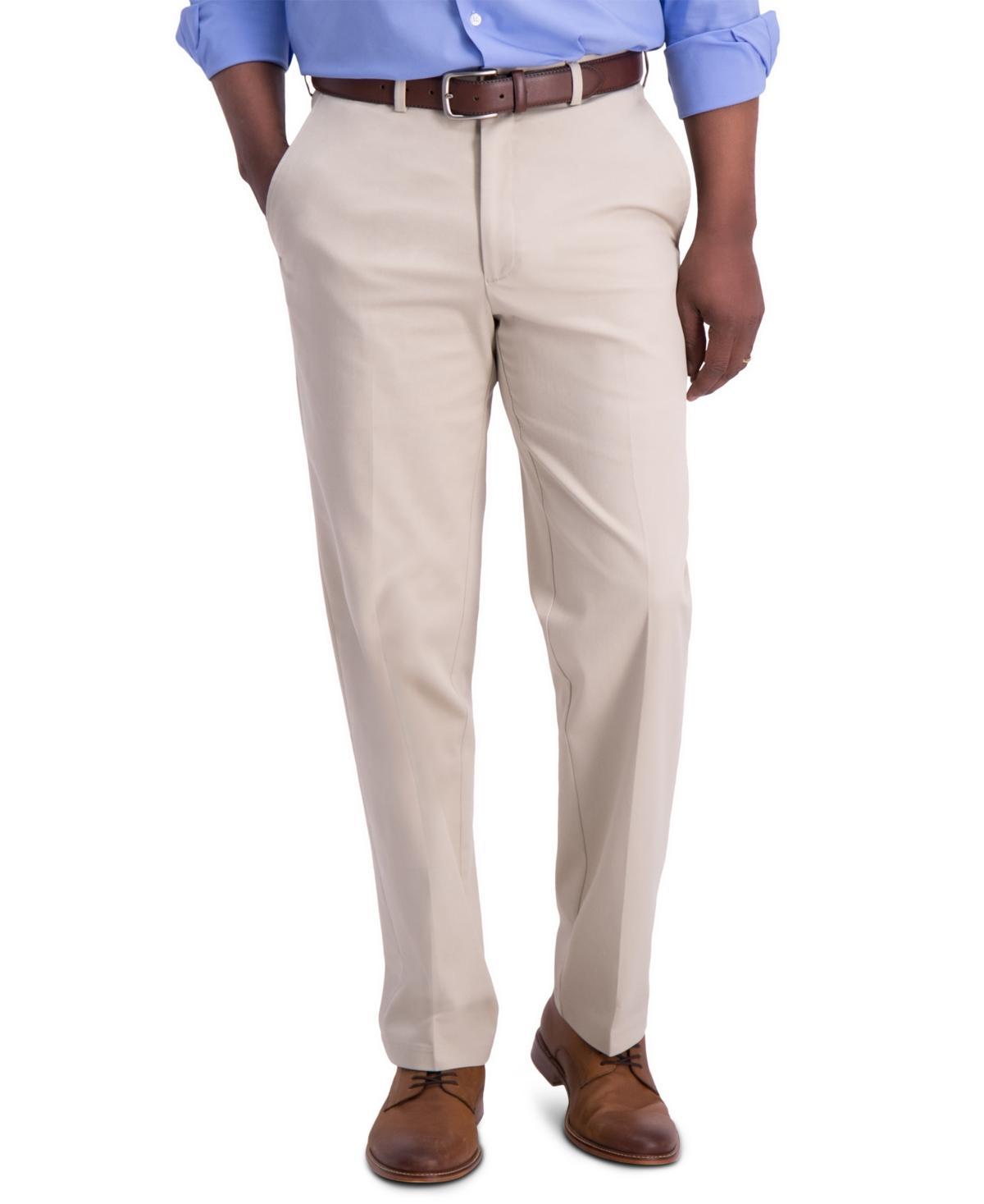 Haggar Mens Iron Free Premium Khaki Classic-Fit Flat-Front Pant Product Image