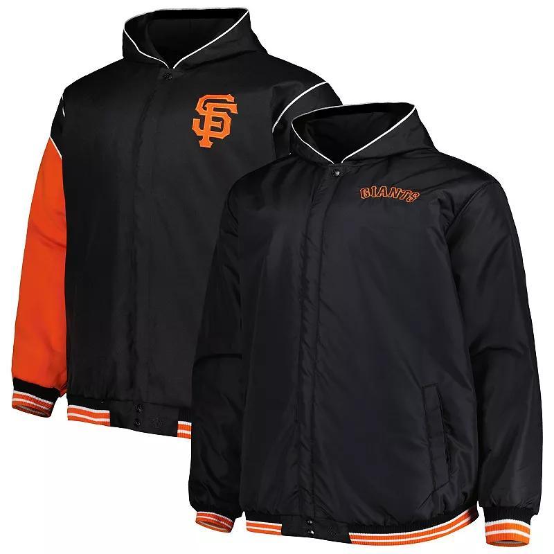 Mens Jh Design Black San Francisco Giants Reversible Fleece Full-Snap Hoodie Jacket Product Image