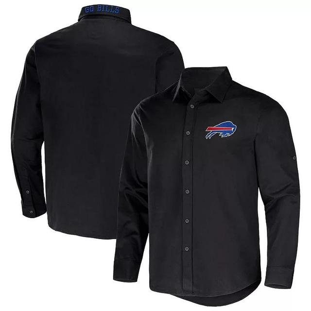 Mens NFL x Darius Rucker Collection by Fanatics Black Buffalo Bills Convertible Twill Long Sleeve Button-Up Shirt Product Image