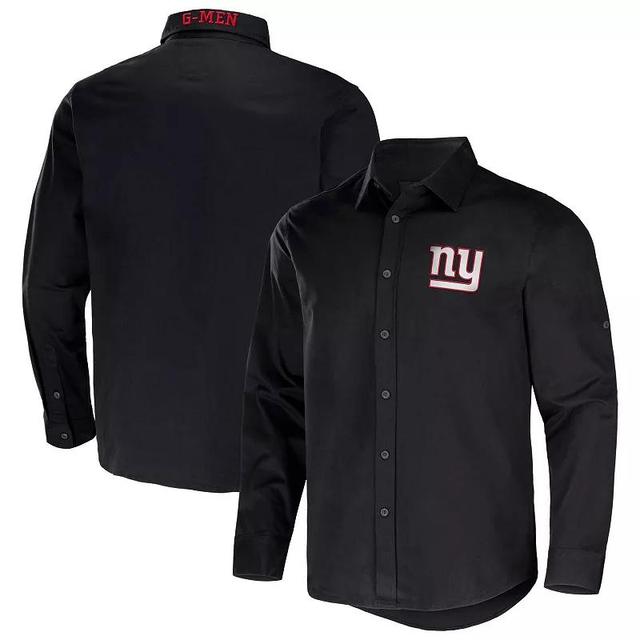 Mens NFL x Darius Rucker Collection by Fanatics Black New York Giants Convertible Twill Long Sleeve Button-Up Shirt Product Image