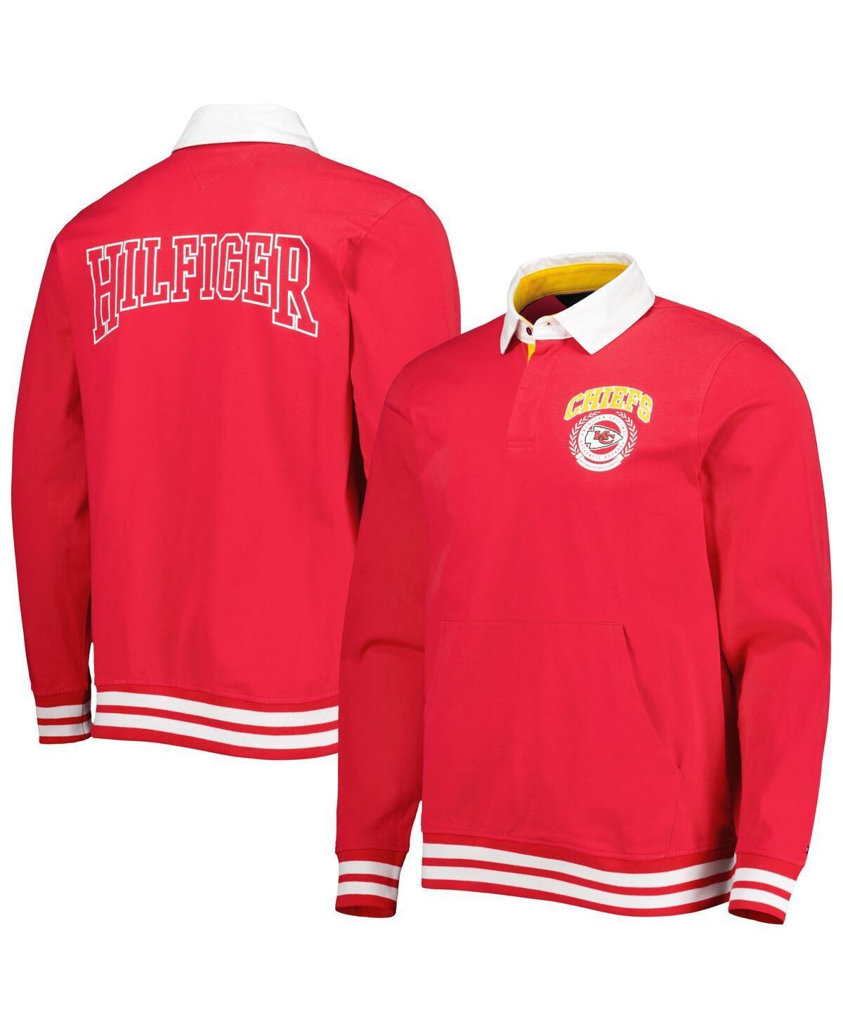 Mens Tommy Hilfiger Red Kansas City Chiefs Cody Long Sleeve Polo Shirt Product Image