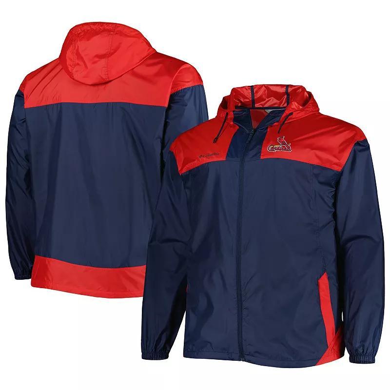 Mens Columbia St. Louis Cardinals Flash Forward Challenger Omni-Shade Full-Zip Windbreaker Blue Product Image