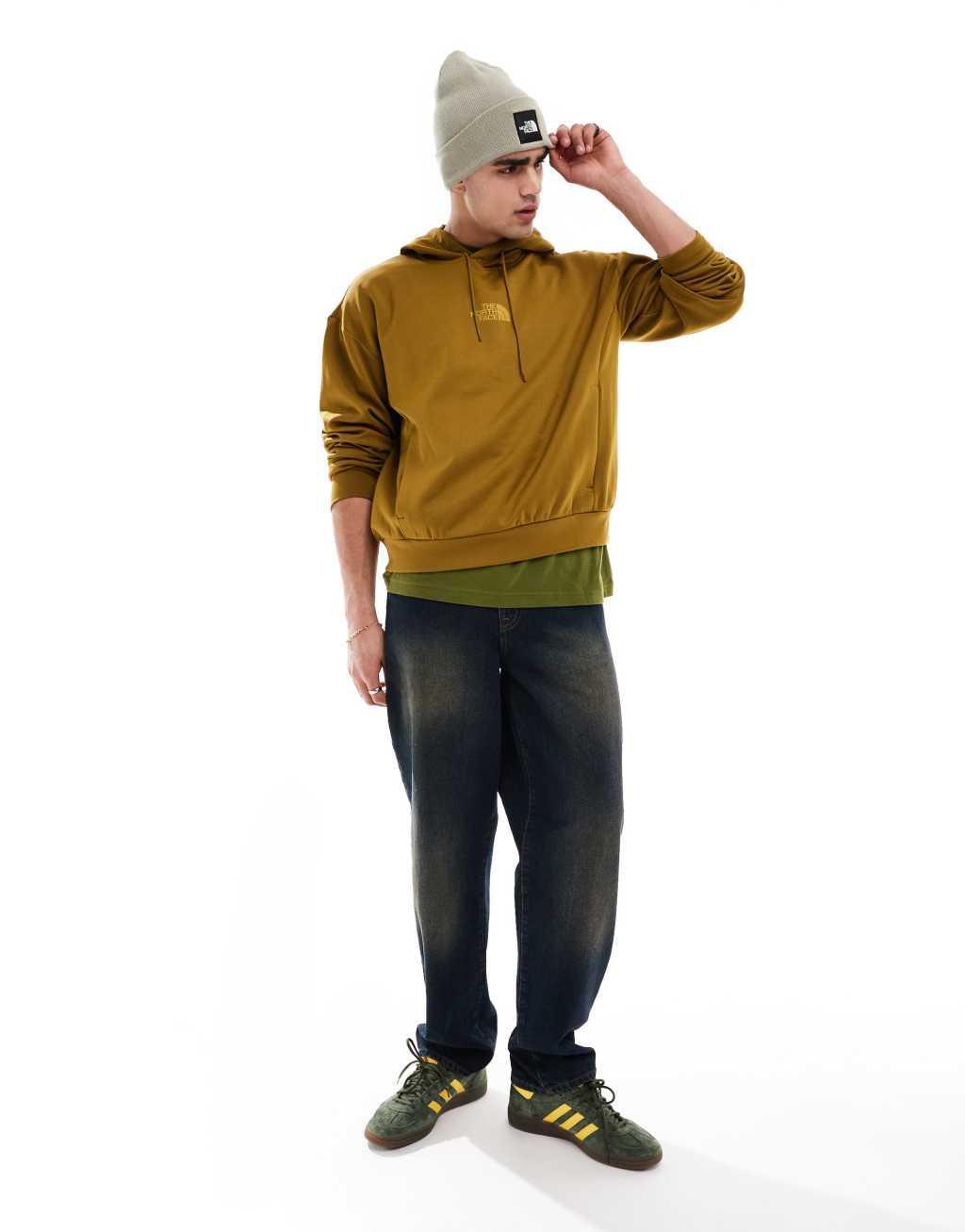 The North Face Horizon fleece pullover hoodie in mustard Product Image