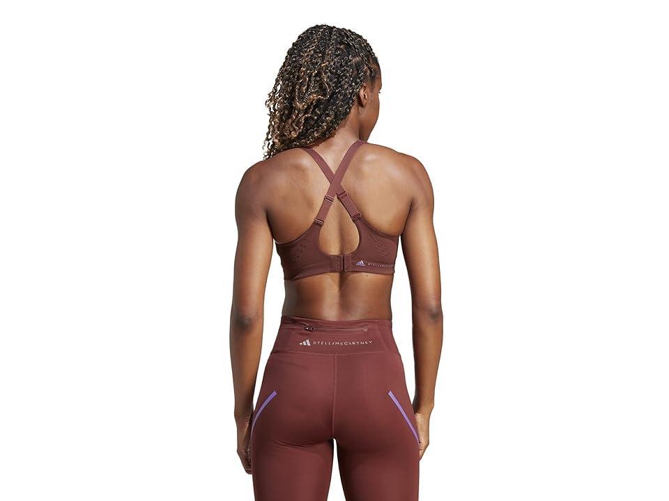 adidas by Stella McCartney Truepace High Support Sports Bra IL4178 (Bitter Chocolate/Deep Lilac) Women's Clothing Product Image