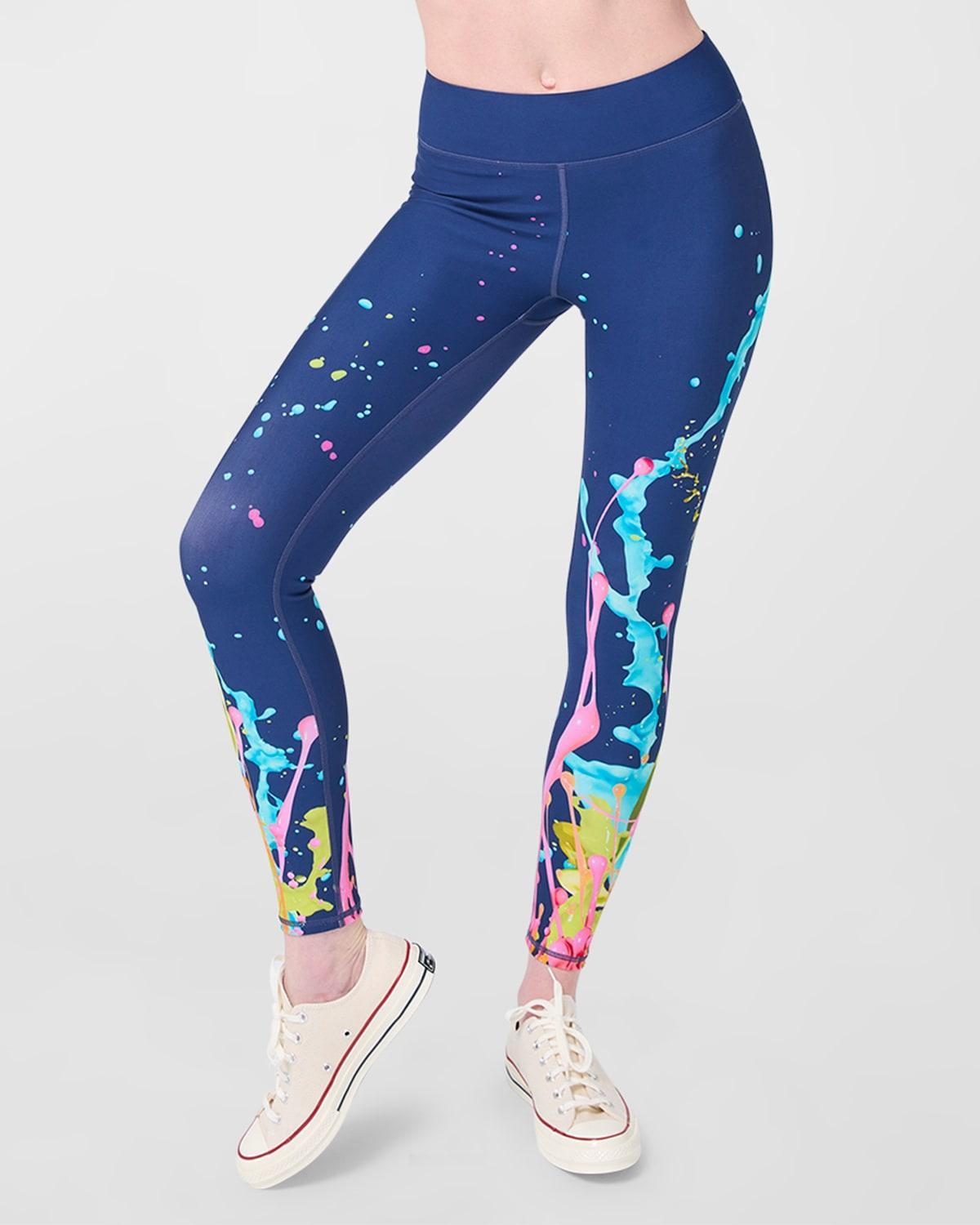 Midnight Blue Splatter DuoKnit Leggings Product Image