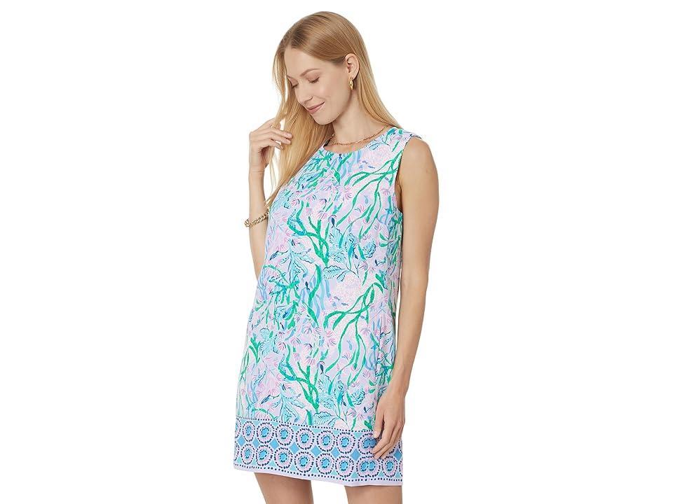 Womens Edita Floral Satin-Back Crepe Mini Shift Dress Product Image