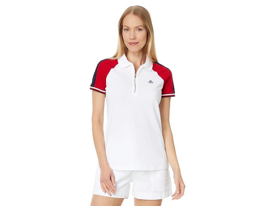 Women's Colorblocked Polo Shirt Product Image